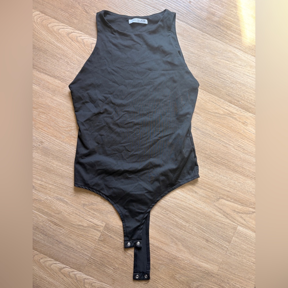 ReoRia Classic Black Highneck Bodysuit